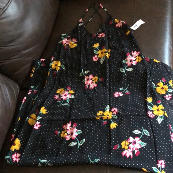 Old Navy Printed V-Neck Maxi Shift Dress New - Picture 4 of 5